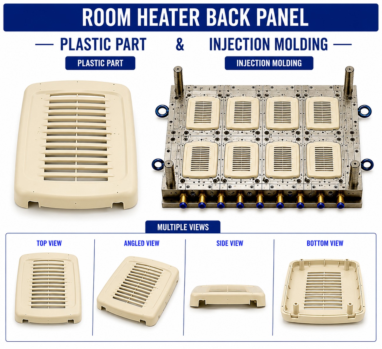 Room Heater Plastic Back Panel Mould and Moulding Service